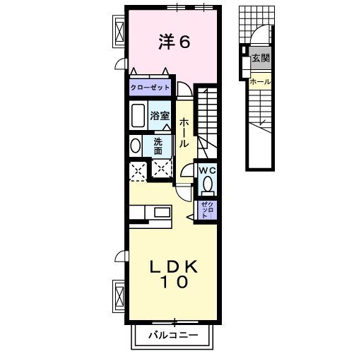 成田市本三里塚のアパートの間取り