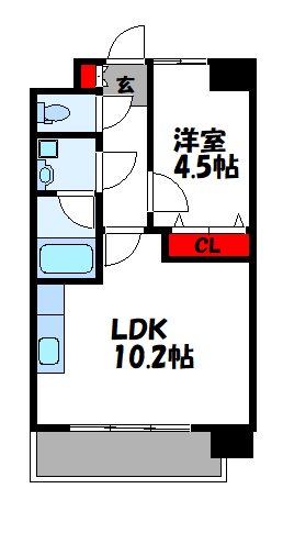 福岡市東区原田のマンションの間取り