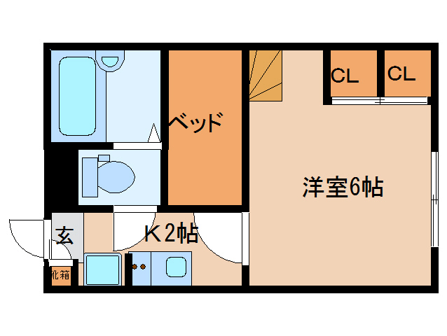 奈良市宝来町のマンションの間取り