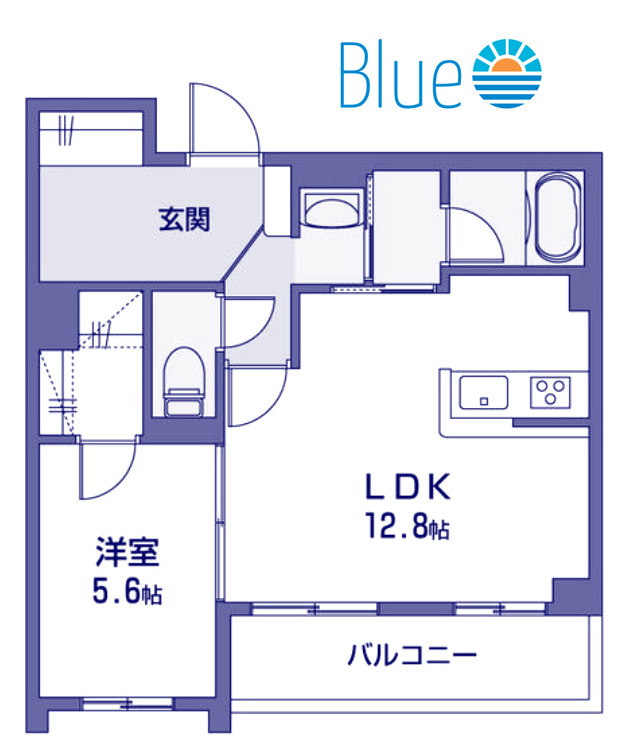 鎌倉市長谷のマンションの間取り