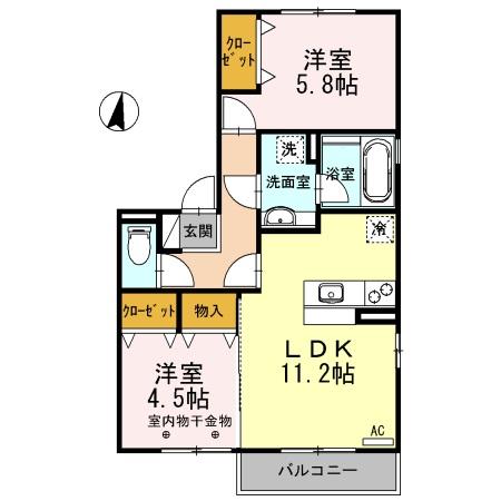 【グランソレイユ　B棟の間取り】