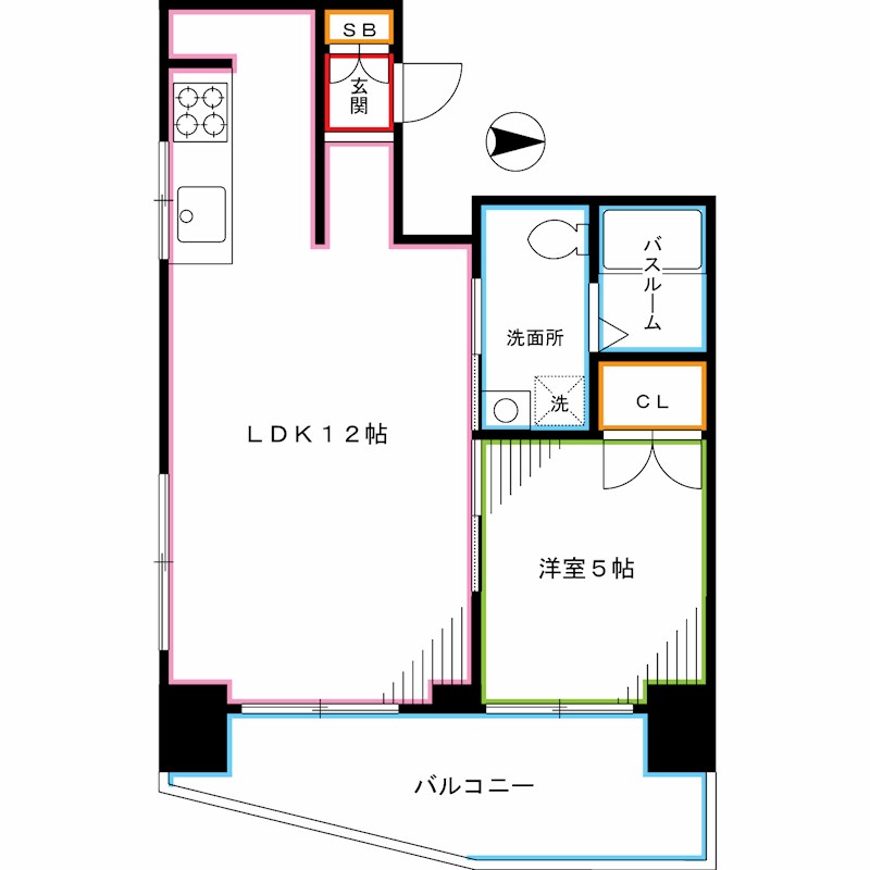 中野区弥生町のマンションの間取り