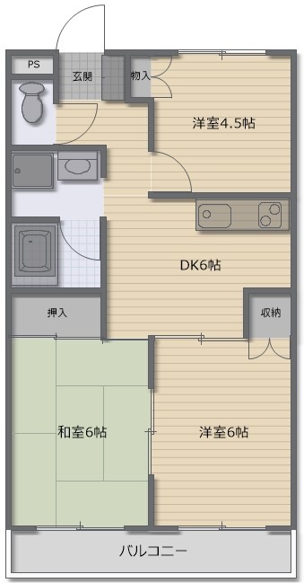 ウイング小林の間取り