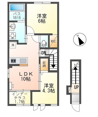 加古郡播磨町北本荘のアパートの間取り