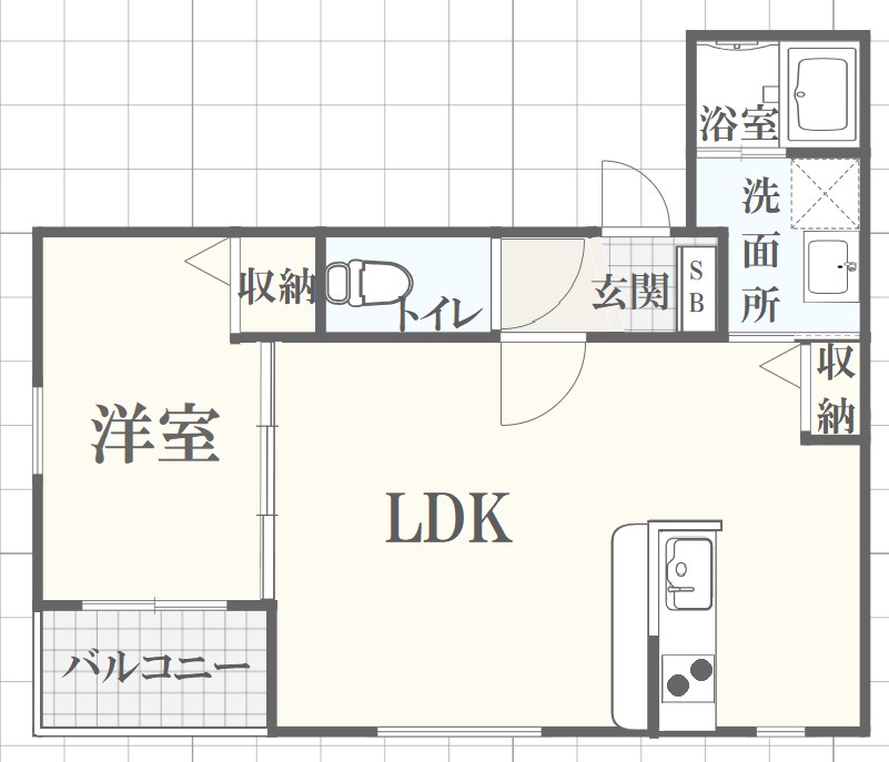 姫路市苫編のアパートの間取り