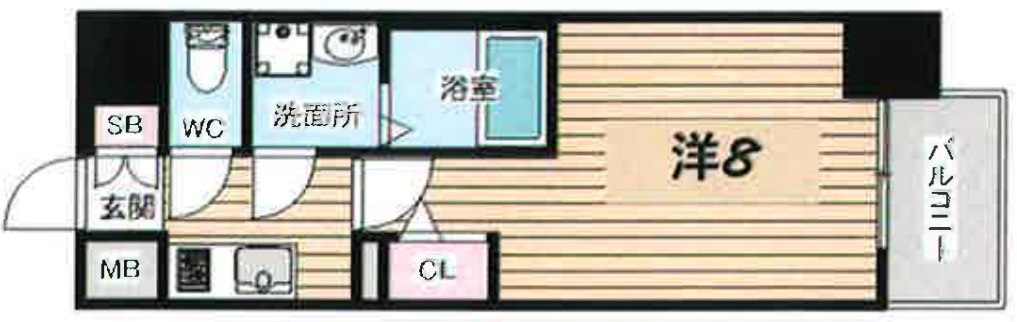 【大阪市福島区野田のマンションの間取り】