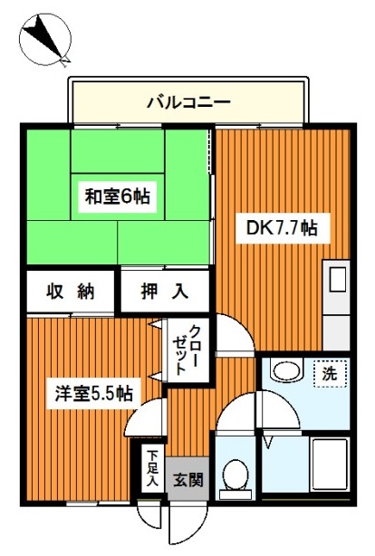 横浜市保土ケ谷区上菅田町のアパートの間取り