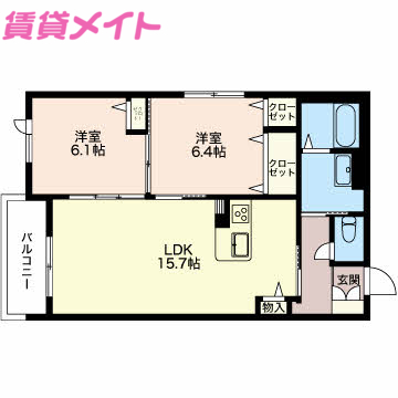 グラディアス日永の間取り