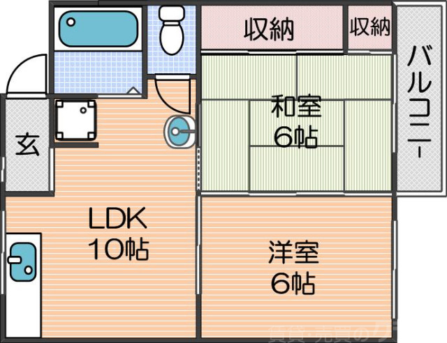 キャビン清水丘の間取り