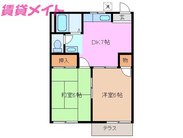 【ハイツモリ北町の間取り】