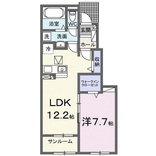 四日市市下之宮町のアパートの間取り