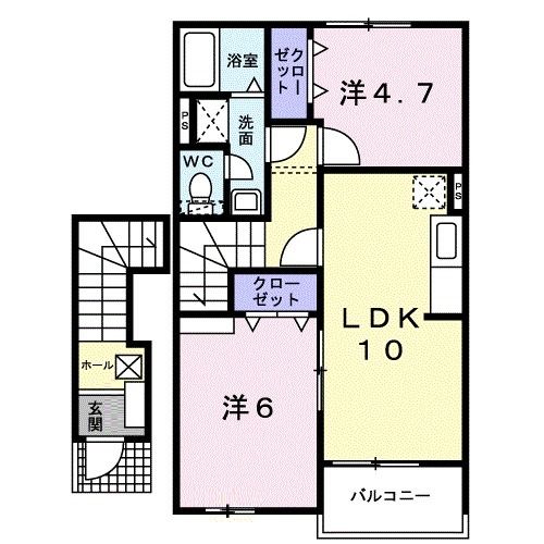 【神埼市神埼町本堀のアパートの間取り】