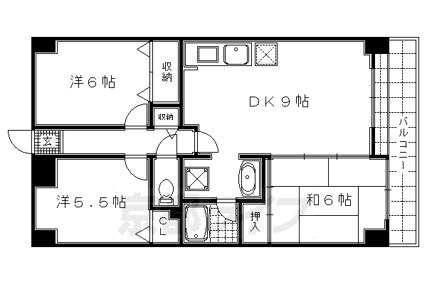 クレセントＫＹＫの間取り