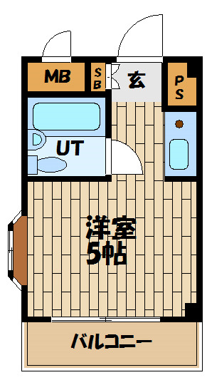 大阪市福島区大開のマンションの間取り