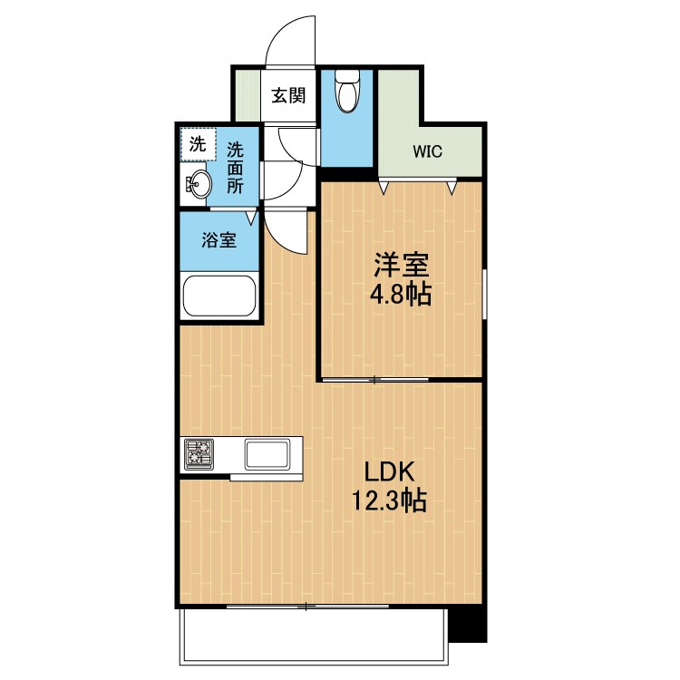 熊本市東区神水本町のマンションの間取り