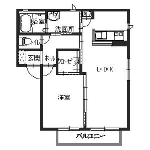 姫路市神屋町のアパートの間取り