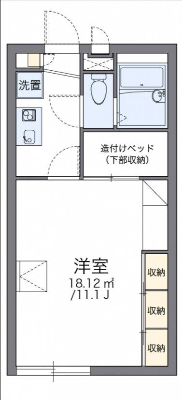 レオパレスプラシード竹丘の間取り