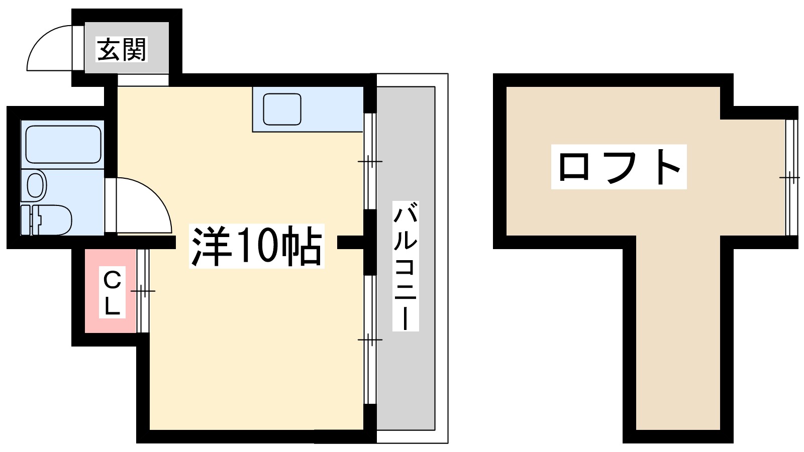 大阪市淀川区新高のマンションの間取り