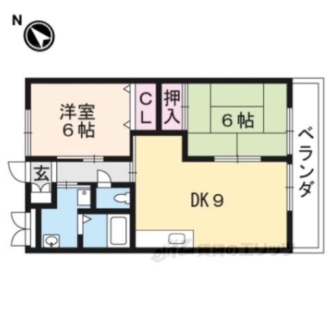 守山市勝部のアパートの間取り