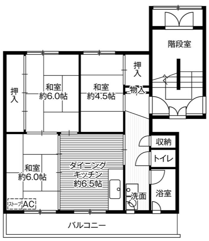 札幌市手稲区西宮の沢四条のマンションの間取り