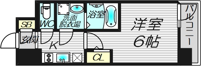 エスリード弁天町グランツの間取り