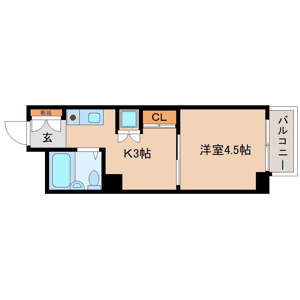 静岡市駿河区南町のマンションの間取り