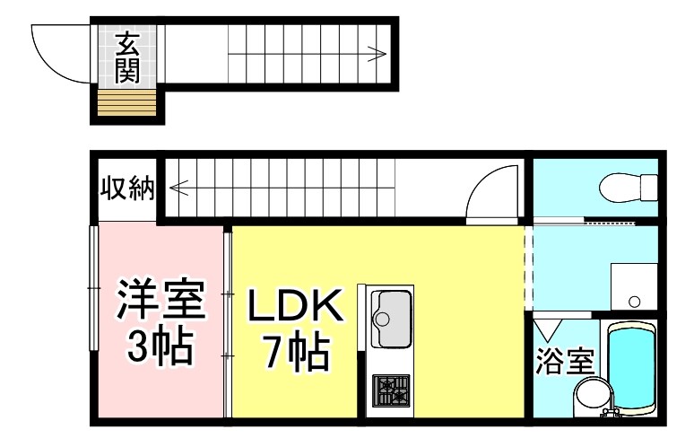 (仮称)石部新築アパートの間取り