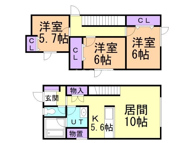 【マ・メゾン平岡の間取り】