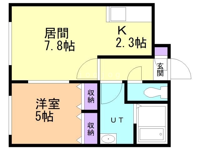 札幌市中央区北四条東のマンションの間取り