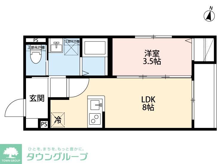 【さいたま市岩槻区愛宕町のアパートの間取り】