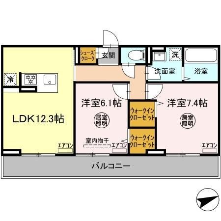 千葉市花見川区幕張本郷のアパートの間取り