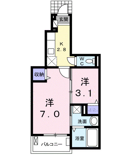 シャトーブランシェ　Iの間取り