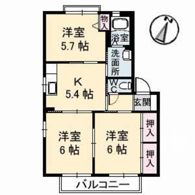 シャーメゾン２１　Ｃ棟の間取り