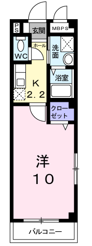 呉市広駅前のアパートの間取り