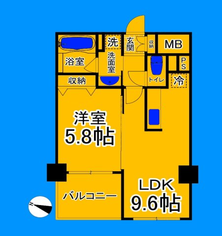 堺市北区東雲東町のマンションの間取り