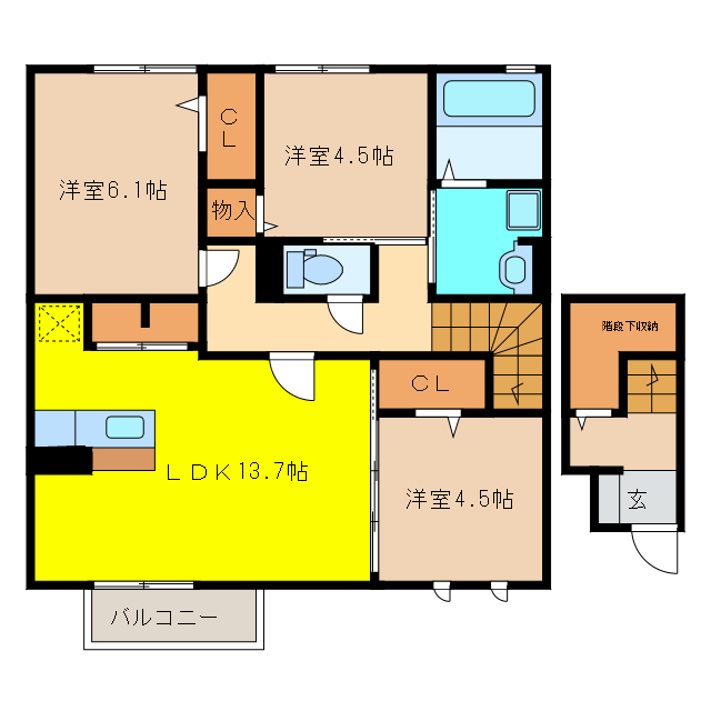 Muse Fuso　A棟の間取り