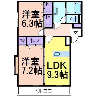 ラフォーレ・ポワールIIIの間取り