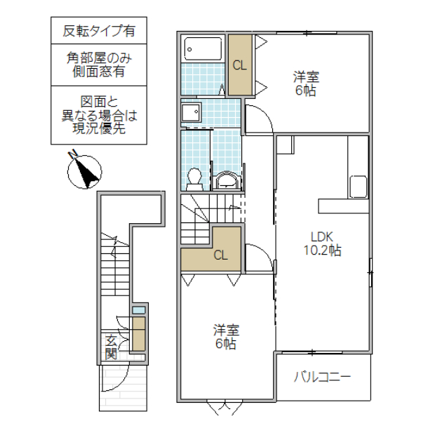 ソレアードホソヤ Dの間取り