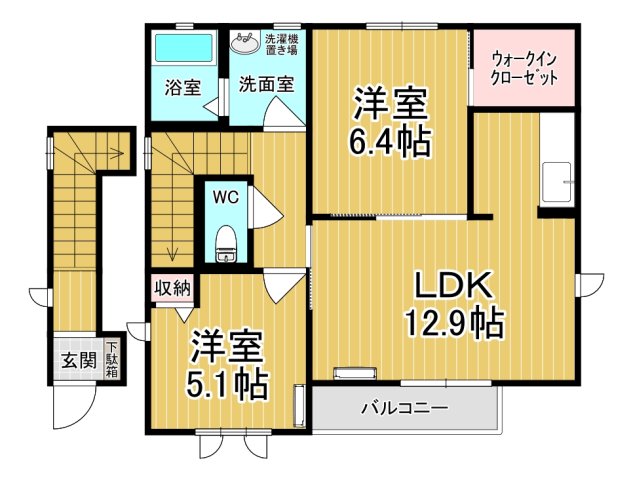 ヴィヴァーチェＦの間取り