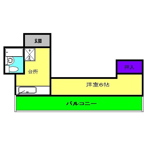 静岡県静岡市葵区日出町（マンション）の賃貸物件の間取り