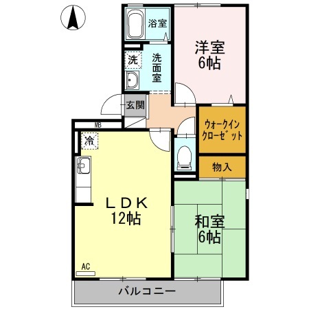 サンシャインハイツ　Ａ棟の間取り