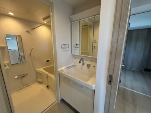 洗面設備　同じシリーズの施工物件です（建設中の為・イメージ写真　現状を
