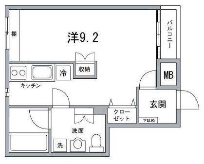 東京メトロ日比谷線 入谷駅 徒歩3分 4階建 築19年の間取り写真