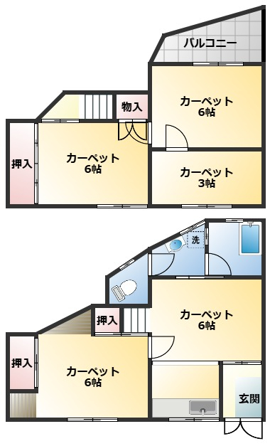 鳳中町戸建8-291-53の間取り写真