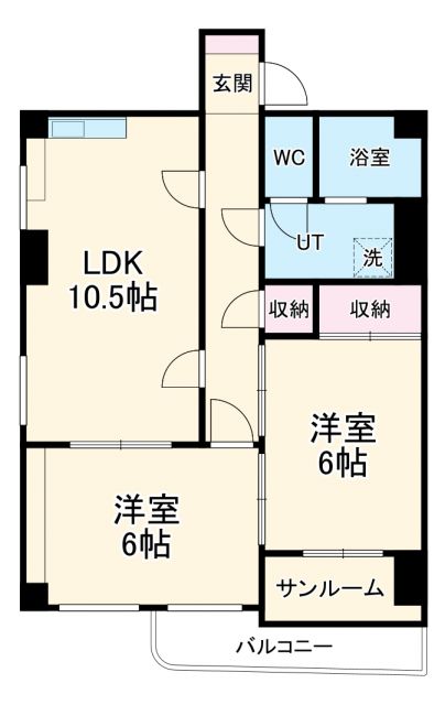 名古屋市名東区一社のマンションの間取り