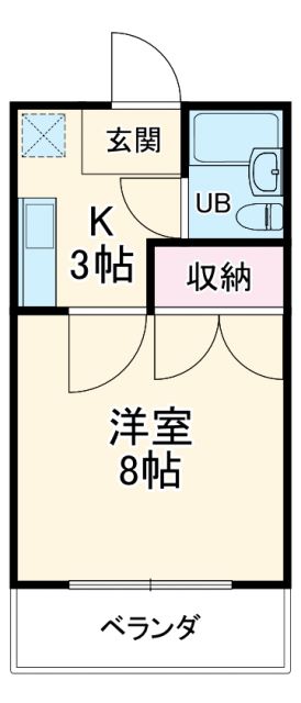 袋井市方丈のアパートの間取り