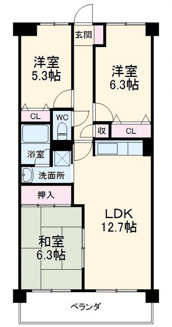 アヴニール小坂の間取り