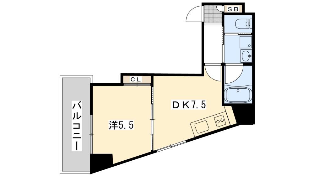 北九州市八幡西区黒崎のマンションの間取り