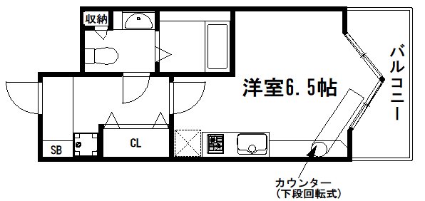 京都市中京区橋東詰町のマンションの間取り