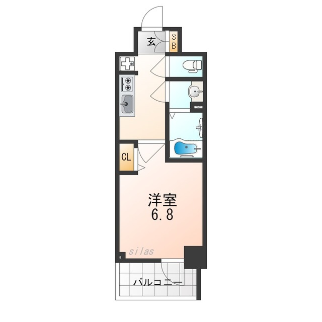 大阪市東成区玉津のマンションの間取り